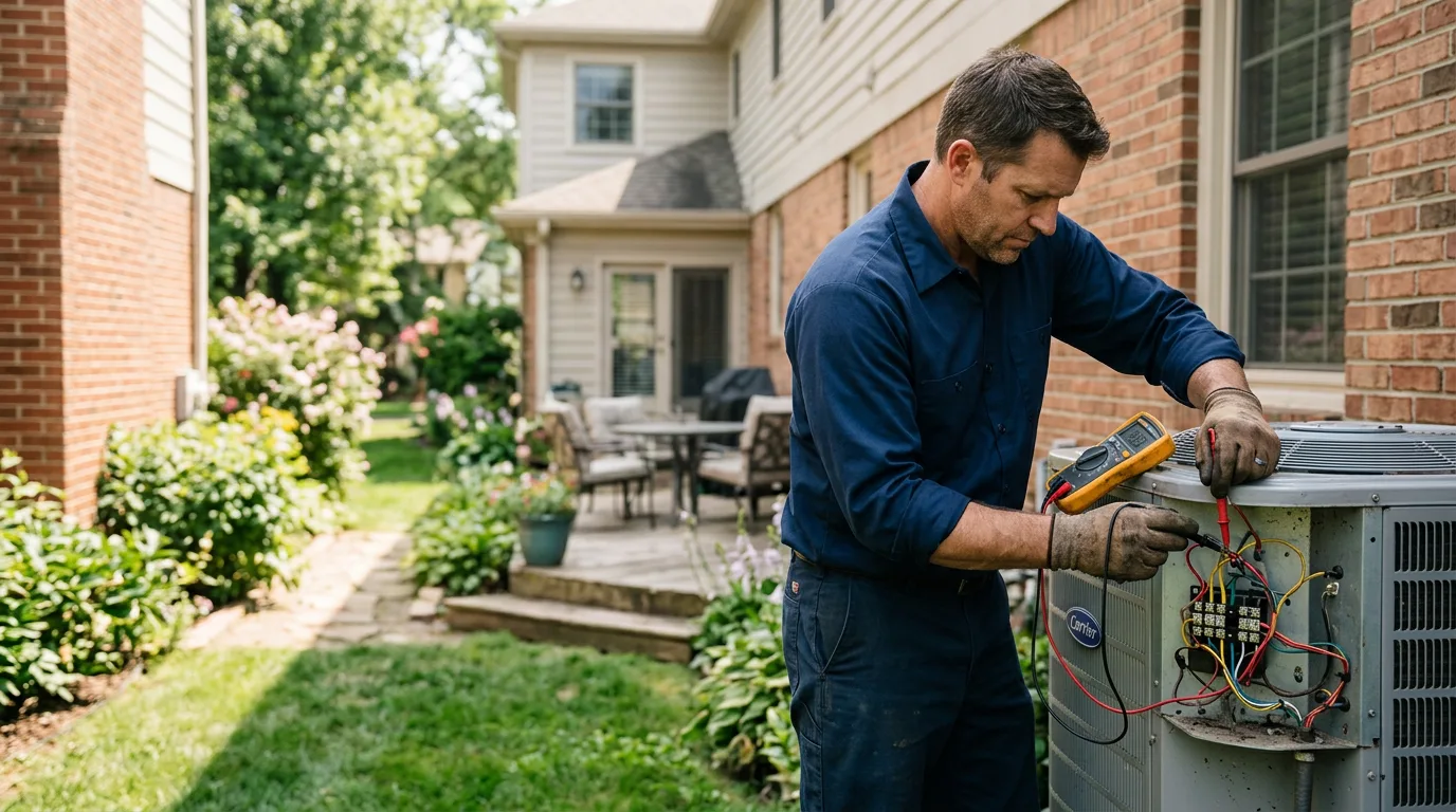 HVAC technician working near Wentzville, MO